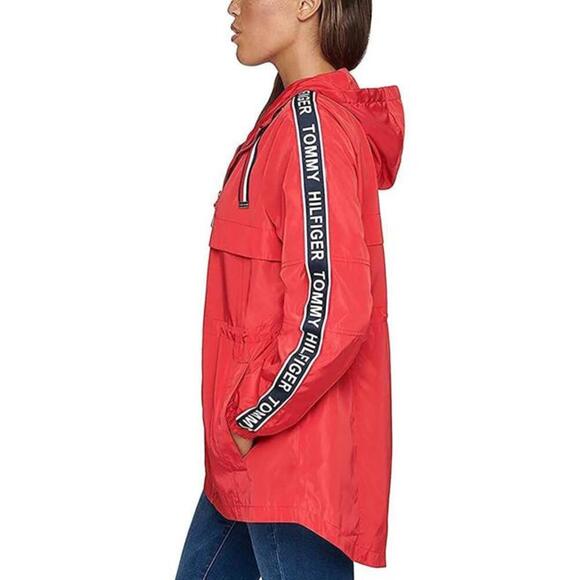 Tommy Hilfiger Womens Windbreaker Hooded Jacket Size S - Picture 3 of 4
